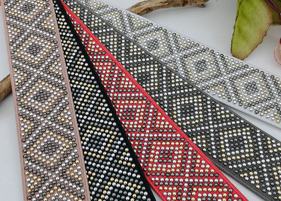 Chine Ruban élastique décoratif durable, bandes élastiques adaptées aux besoins du client de ruban de couleur fournisseur